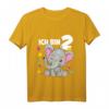 Kinder 2 Jahre alt T-Shirt mit süßem Elefanten - Perfekt für den zweiten Geburtstag, die Geburtstagsparty und als Geschenk
