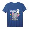 Kinder 2 Jahre alt T-Shirt mit süßem Elefanten - Perfekt für den zweiten Geburtstag, die Geburtstagsparty und als Geschenk