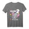 Kinder 2 Jahre alt T-Shirt mit süßem Elefanten - Perfekt für den zweiten Geburtstag, die Geburtstagsparty und als Geschenk