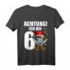 Kinder 6 Jahre alt Geburtstag Junge Pirat Party T-Shirt - Lustiges Geschenk für den besonderen Tag