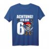Kinder 6 Jahre alt Geburtstag Junge Pirat Party T-Shirt - Lustiges Geschenk für den besonderen Tag