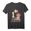 Kinder 1. Geburtstag Teddybär T-Shirt – Süßes Geschenk zum ersten Geburtstag für Jungen und Mädchen