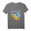 Kinder 5 Jahre alt Geburtstag Junge Bagger Party Motiv T-Shirt – Perfektes Geschenk & Partydekoration für den Kindergeburtstag