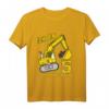 Kinder Bagger Geburtstagsshirt für 5 Jahre Jungen - Baufahrzeug Geburtstag T-Shirt als Geschenk & Deko für den Kindergeburtstag