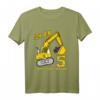 Kinder Bagger Geburtstagsshirt für 5 Jahre Jungen - Baufahrzeug Geburtstag T-Shirt als Geschenk & Deko für den Kindergeburtstag