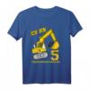 Kinder Bagger Geburtstagsshirt für 5 Jahre Jungen - Baufahrzeug Geburtstag T-Shirt als Geschenk & Deko für den Kindergeburtstag