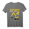 Kinder 2 Jahre alter Bagger T-Shirt - Lustiges Geburtstagsgeschenk für Zweijährige Jungen und Mädchen