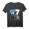 Kinder Polizei T-Shirt zum 7. Geburtstag - Polizeiwagen Geschenk für Jungen, Niedliches Einsatzfahrzeug Shirt für Kinder