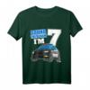 Kinder Polizei T-Shirt zum 7. Geburtstag - Polizeiwagen Geschenk für Jungen, Niedliches Einsatzfahrzeug Shirt für Kinder