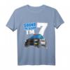 Kinder Polizei T-Shirt zum 7. Geburtstag - Polizeiwagen Geschenk für Jungen, Niedliches Einsatzfahrzeug Shirt für Kinder