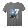 Kinder Polizei T-Shirt zum 7. Geburtstag - Polizeiwagen Geschenk für Jungen, Niedliches Einsatzfahrzeug Shirt für Kinder