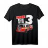 Kinder Feuerwehrauto 3. Geburtstag Jungen Feuerwehrmann T-Shirt – Originelles Geschenk zum dritten Geburtstag für Kleinkinder