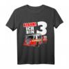 Kinder Feuerwehrauto 3. Geburtstag Jungen Feuerwehrmann T-Shirt – Originelles Geschenk zum dritten Geburtstag für Kleinkinder