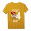 Kinder Achtung ich bin 4 Jahre alt Geburtstag Junge Pirat Party T-Shirt - Lustiges Geburtstagsgeschenk für kleine Piraten