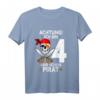 Kinder Achtung ich bin 4 Jahre alt Geburtstag Junge Pirat Party T-Shirt - Lustiges Geburtstagsgeschenk für kleine Piraten