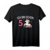 Kinder Mädchen Einhorn T-Shirt - Ich bin 5 Jahre alt, Perfekt für den 5. Geburtstag und Einhorn-Fans