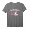 Kinder Mädchen Einhorn T-Shirt - Ich bin 5 Jahre alt, Perfekt für den 5. Geburtstag und Einhorn-Fans