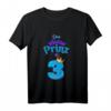 Kinder Prinz 3 Jahre Geburtstags T-Shirt – Perfektes Outfit für Jungen & Mädchen zum dritten Geburtstag, mit Ritter- und Prinzen-Motiv