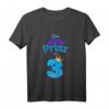 Kinder Prinz 3 Jahre Geburtstags T-Shirt – Perfektes Outfit für Jungen & Mädchen zum dritten Geburtstag, mit Ritter- und Prinzen-Motiv