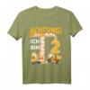 Kinder Bagger T-Shirt zum 2. Geburtstag – Lustiges Baustellen Geschenk für Jungen, ideal für die Geburtstagsparty & als Überraschung