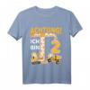 Kinder Bagger T-Shirt zum 2. Geburtstag – Lustiges Baustellen Geschenk für Jungen, ideal für die Geburtstagsparty & als Überraschung