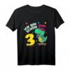 Kinder 3 Jahre alt Geburtstag Junge Dinosaurier Dino Party Motiv T-Shirt - Lustiges Geschenk & Party Outfit für den 3. Geburtstag