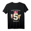 Kinder Mädchen Magische Feen Geburtstag T-Shirt mit großer Zahl 5 - Perfekt für 5. Geburtstag, Prinzessinnen & Fabelwesen Fans
