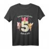 Kinder Mädchen Magische Feen Geburtstag T-Shirt mit großer Zahl 5 - Perfekt für 5. Geburtstag, Prinzessinnen & Fabelwesen Fans