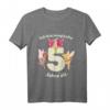 Kinder Mädchen Magische Feen Geburtstag T-Shirt mit großer Zahl 5 - Perfekt für 5. Geburtstag, Prinzessinnen & Fabelwesen Fans