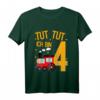 Kinder 4. Geburtstag T-Shirt - Lustiges Zug Motiv für Jungen und Mädchen zum Geburtstag, Party & Kindergarten