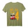 Kinder 4. Geburtstag T-Shirt - Lustiges Zug Motiv für Jungen und Mädchen zum Geburtstag, Party & Kindergarten