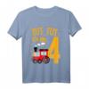 Kinder 4. Geburtstag T-Shirt - Lustiges Zug Motiv für Jungen und Mädchen zum Geburtstag, Party & Kindergarten