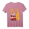 Kinder 4. Geburtstag T-Shirt - Lustiges Zug Motiv für Jungen und Mädchen zum Geburtstag, Party & Kindergarten