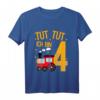 Kinder 4. Geburtstag T-Shirt - Lustiges Zug Motiv für Jungen und Mädchen zum Geburtstag, Party & Kindergarten
