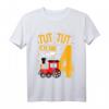 Kinder 4. Geburtstag T-Shirt - Lustiges Zug Motiv für Jungen und Mädchen zum Geburtstag, Party & Kindergarten