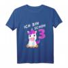 Kinder Einhorn 3. Geburtstag Shirt – Geschenkidee für Mädchen und Jungen zum dritten Geburtstag