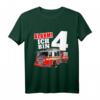 Kinder Feuerwehrauto T-Shirt für den 4. Geburtstag – Geschenk für Jungen Feuerwehrfan, Geburtstag Outfit & Feuerwehrauto Geschenk