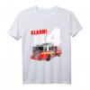 Kinder Feuerwehrauto T-Shirt für den 4. Geburtstag – Geschenk für Jungen Feuerwehrfan, Geburtstag Outfit & Feuerwehrauto Geschenk