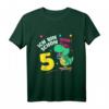 Kinder 5 Jahre alt Geburtstag Dino Party Motiv T-Shirt - Lustiges Geschenk für Mädchen und Jungen zum Kindergeburtstag mit Dinosaurier, Luftballons & Nummer 5