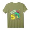 Kinder 5 Jahre alt Geburtstag Dino Party Motiv T-Shirt - Lustiges Geschenk für Mädchen und Jungen zum Kindergeburtstag mit Dinosaurier, Luftballons & Nummer 5