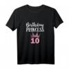 Geburtstag Prinzessin T-Shirt für 10 Jahre alte Mädchen - Perfekt für den Kindergeburtstag & als Geschenk
