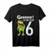 Kinder T-Rex Dinosaurier Geburtstag T-Shirt für 6-Jährige Jungen – Lustiges Geschenk für Kindergeburtstage und Dinosaurier-Fans