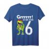 Kinder T-Rex Dinosaurier Geburtstag T-Shirt für 6-Jährige Jungen – Lustiges Geschenk für Kindergeburtstage und Dinosaurier-Fans