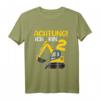 Kinder 2 Jahre alter Bagger Geburtstag T-Shirt – Lustiges Geschenk für Zweijährige, Jungen & Mädchen für Feier & Kindergarten