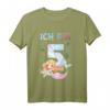 Kinder 5. Geburtstag Meerjungfrau Nixe Mädchen T-Shirt – Süßes Geburtstagsdesign für kleine Meerjungfrauen & Partygänger