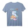 Kinder 5. Geburtstag Meerjungfrau Nixe Mädchen T-Shirt – Süßes Geburtstagsdesign für kleine Meerjungfrauen & Partygänger
