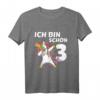 Kinder Ich bin schon drei Einhorn Dab T-Shirt - Lustiges Geburtstagsgeschenk für 3-Jährige Jungen & Mädchen