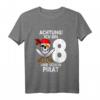 Kinder Achtung ich bin 8 Jahre alt Geburtstag Junge Pirat Party T-Shirt – Lustiges Geschenk für den 8. Geburtstag, Piratenliebhaber
