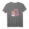 Süßes Einhorn T-Shirt mit Sonnenbrille für 15 Jahre alte Mädchen – Perfektes Geburtstagsgeschenk für Mädchen, Schwestern und Freundinnen