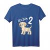 Kinder 2. Geburtstag T-Shirt mit Hund - Lustiges Labrador Design für Mädchen und Jungen zum 2. Geburtstag, perfekt als Geschenk